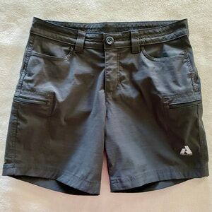 Eddie Bauer Hiking Shorts Women’s 4 Gray First Ascent Nylon Stretch Outdoorcore